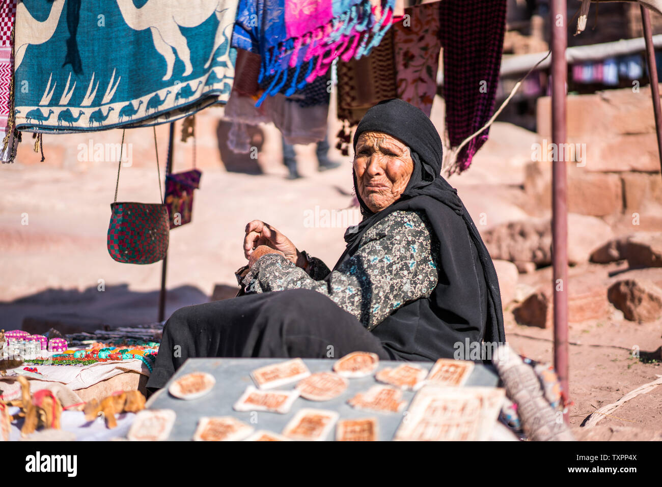 La population locale à la Petra, Jordanie Photo Stock - Alamy