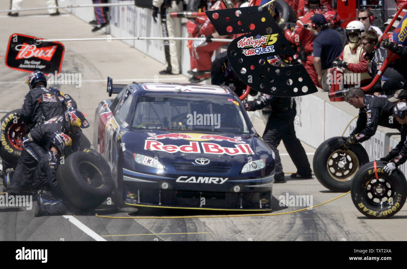 Brian Vickers (83) au cours de l'Allstate 400 fosses à l'Indianapolis Motor Speedway le 26 juillet 2009 à Indianapolis. (UPI Photo/Mark Cowan) Banque D'Images