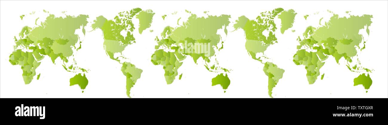 Grand livre vert de la carte du monde. A élargi la planète Terre. Globe scan. Le sud et l'hémisphère nord sur une carte. Grande illustration vectorielle isolé sur fond blanc Illustration de Vecteur