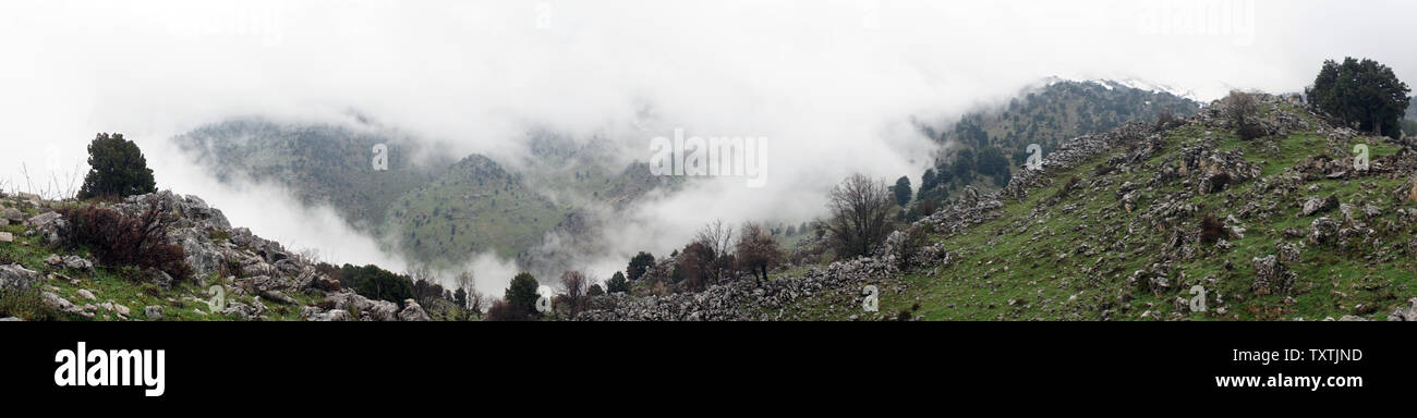 Paysage de montagne dans le nord du Liban Banque D'Images