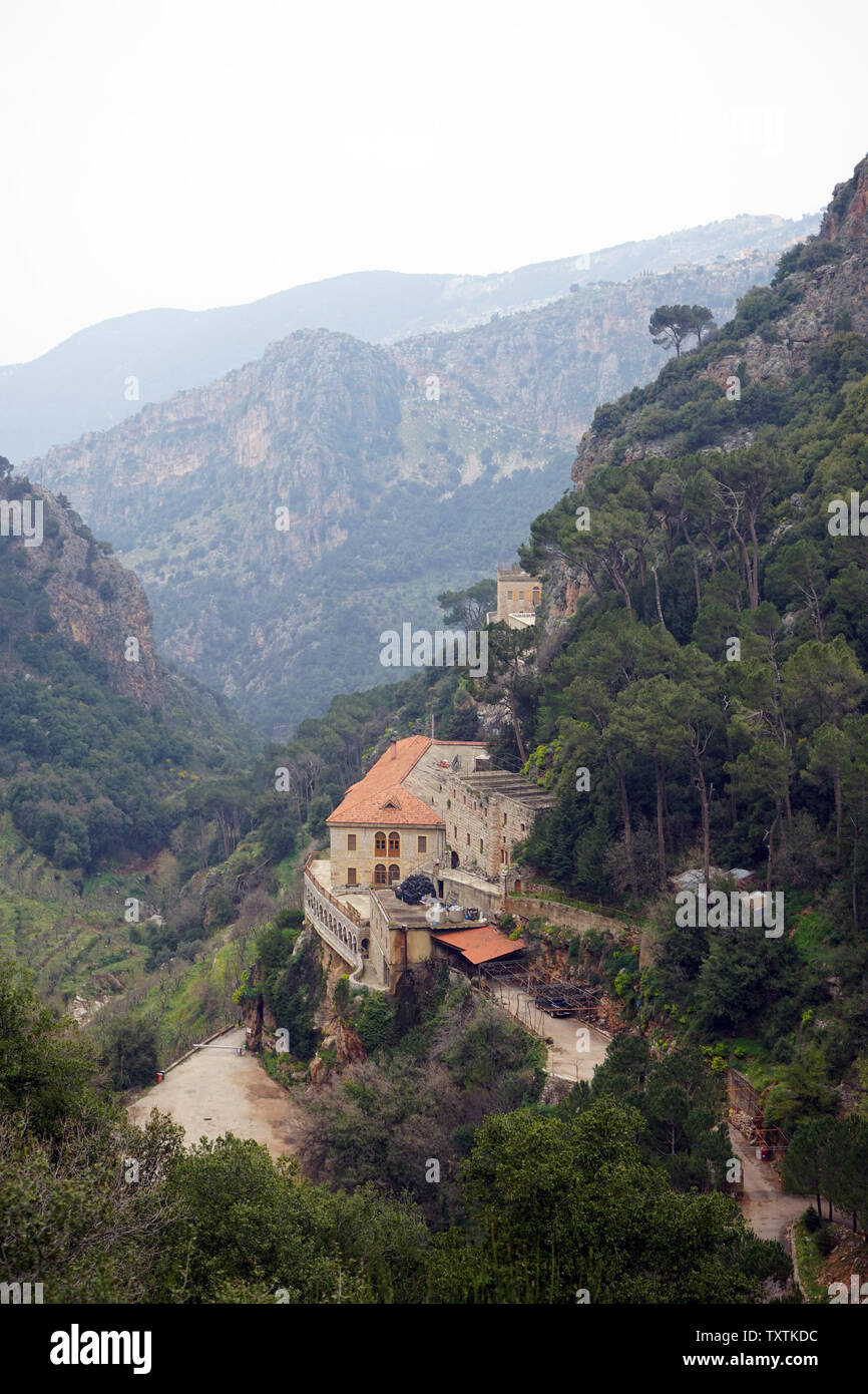 Monastère de Saint Antoine en vallée de la Qadisha, Liban Banque D'Images