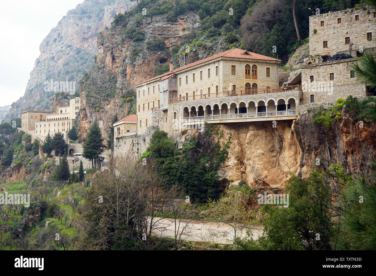 Monastère de Saint Antoine en vallée de la Qadisha, Liban Banque D'Images
