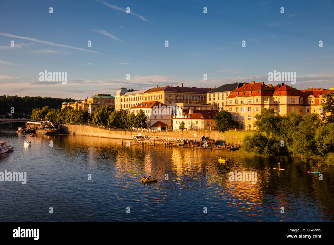 Citicsape Prague à partir de pont à Prague, capitale de la République tchèque Banque D'Images