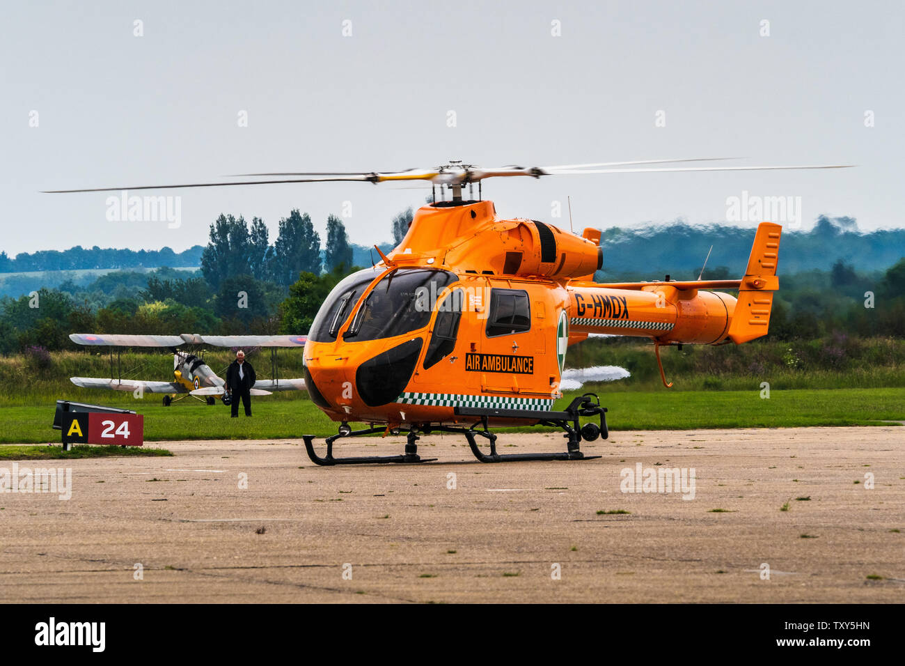 Air Ambulance Hélicoptère - McDonnell Douglas MD902 Air Ambulance Helicopter autrefois utilisé par MAGPAS au Royaume-Uni Banque D'Images