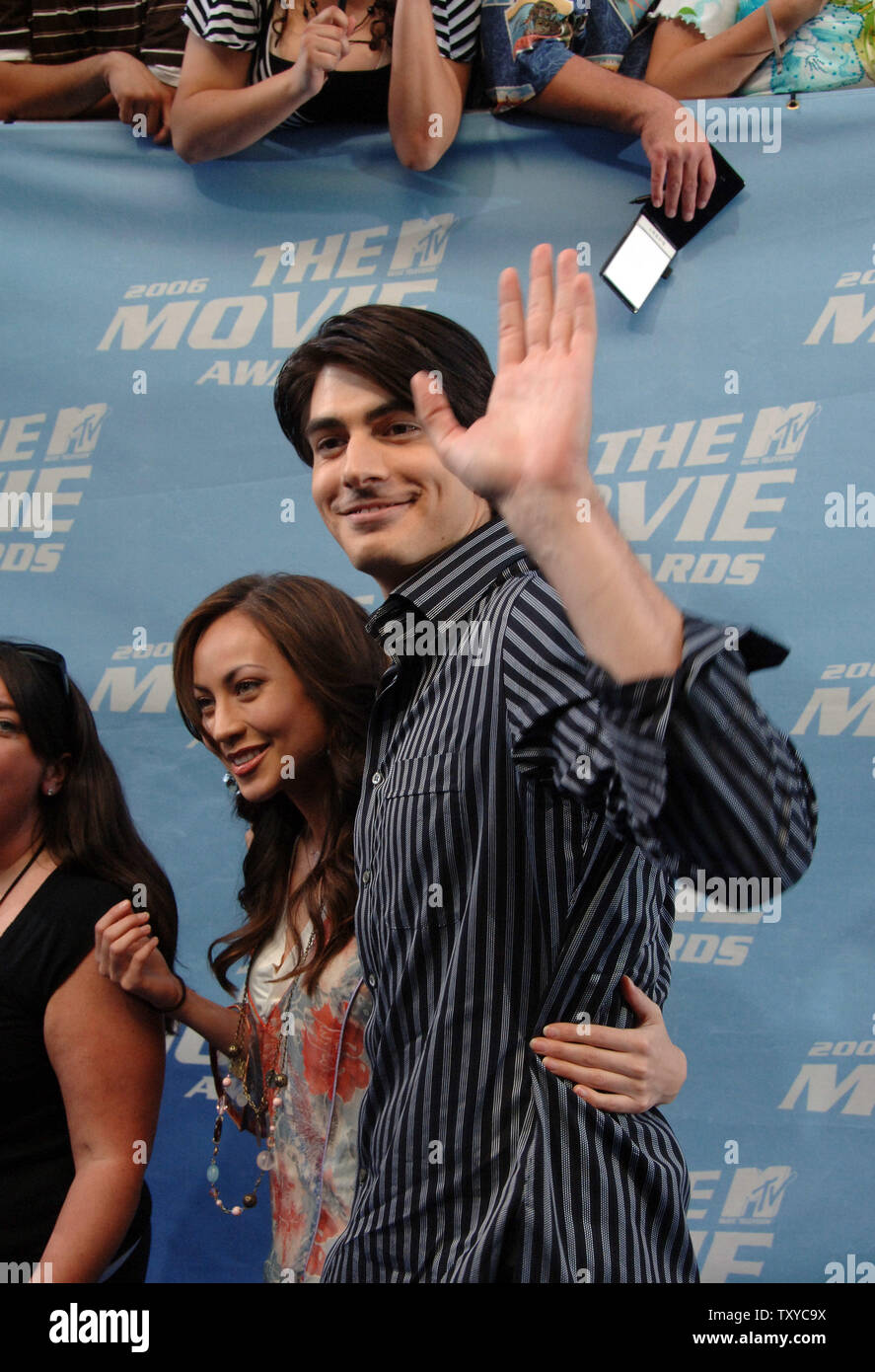 Brandon routh superman arrive aux mtv movie awards sony picture studios Banque de photographies