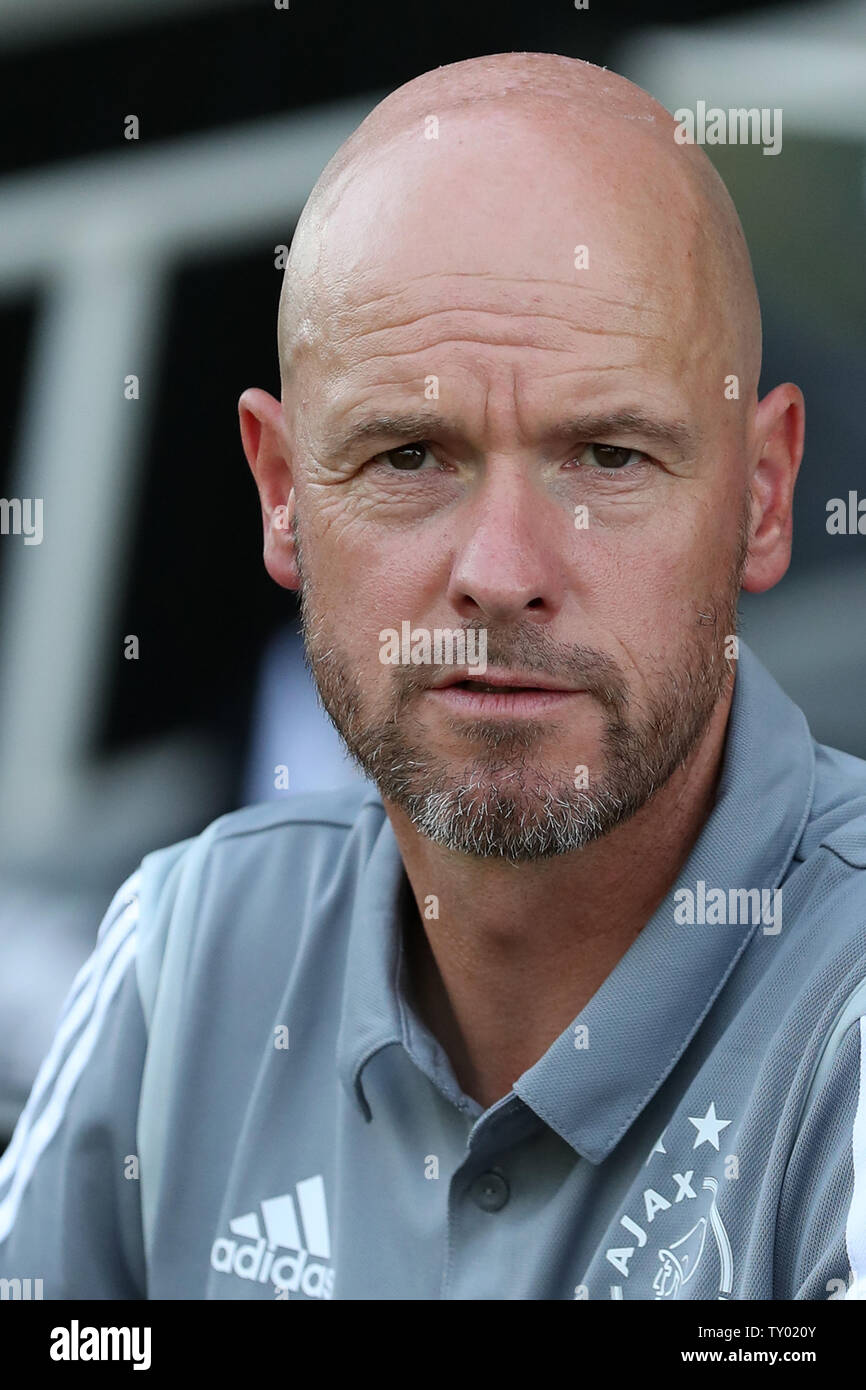 25 juin 2019 l'Oldenzaal, Soccer Netherlans Ajax v Recherche Rapide 20 L-r : Coach Erik dix Hag d'Ajax Banque D'Images