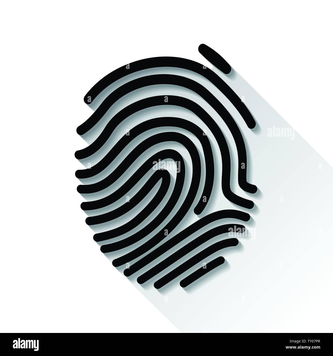 Empreinte avec long shadow, vector Illustration de Vecteur