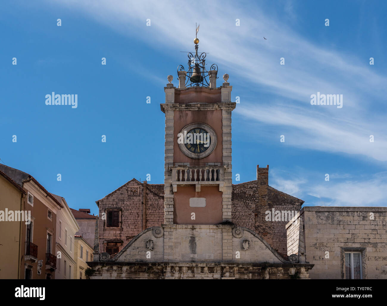 Maison de gardien dans la vieille ville de Zadar en Croatie Banque D'Images