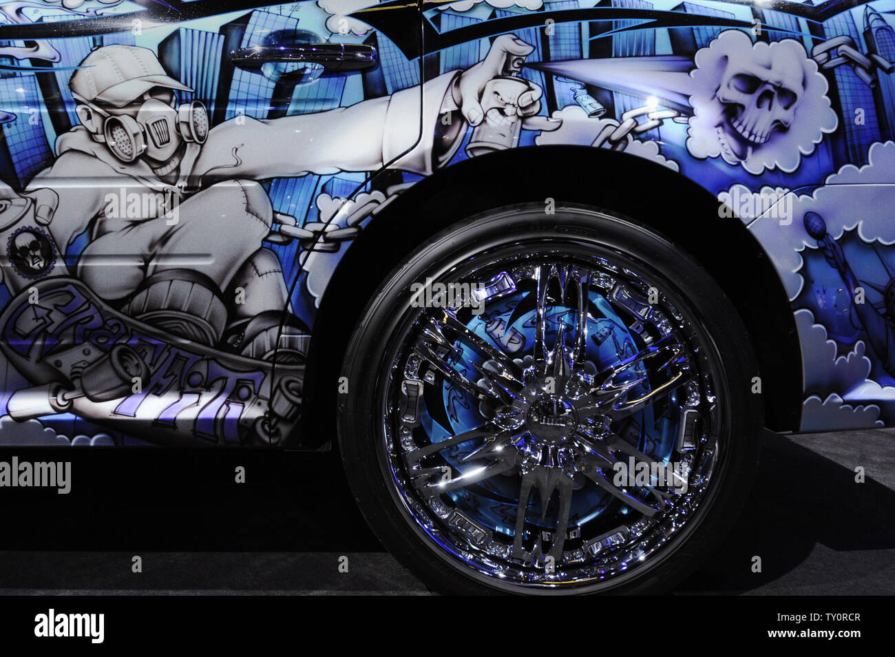 Un les Ford Flex est exposée au LA Auto Show 2008 à Los Angeles le 19 novembre 2008. (Photo d'UPI/Phil McCarten) Banque D'Images