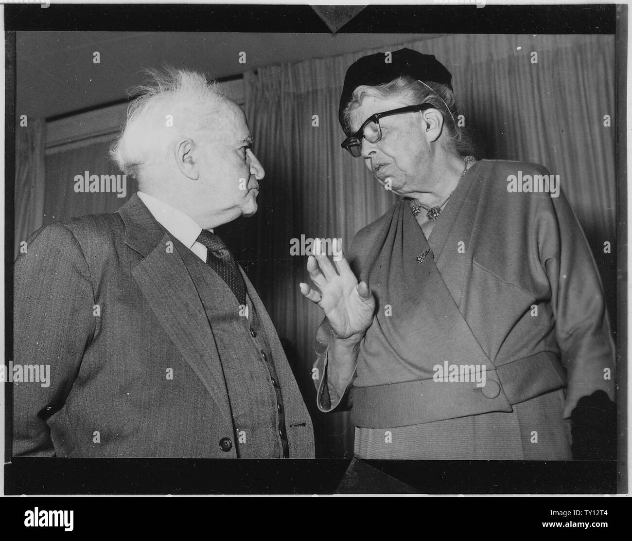 Eleanor Roosevelt et David Ben Gourion, en Israël Banque D'Images