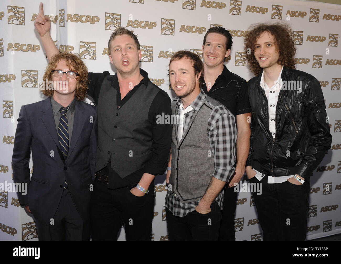 Membres du groupe One Republic assister à la 26e assemblée annuelle l'ASCAP Pop Music Awards qui a eu lieu à Los Angeles le 22 avril 2009. (UPI Photo/ Phil McCarten) Banque D'Images