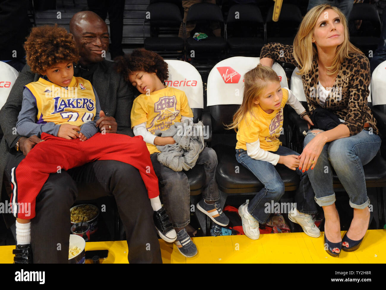 Heidi klum and children Banque de photographies et d’images à haute