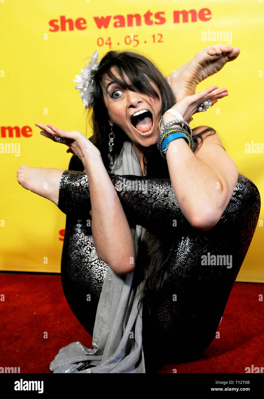 Bria Roberts, un acteur dans la comédie du cinéma "elle me veut", assiste à la première du film au Music Hall 3 Theatre de Los Angeles, Californie le 5 avril 2012. UPI/Jayne Kamin-Oncea Banque D'Images