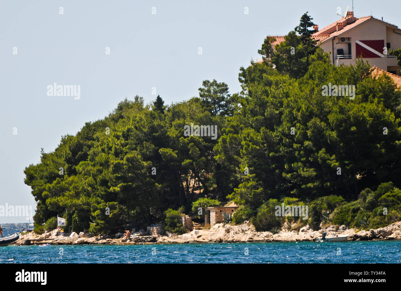 Centre de plongée sous-marine sur les îles croates, Mer Adriatique Banque D'Images