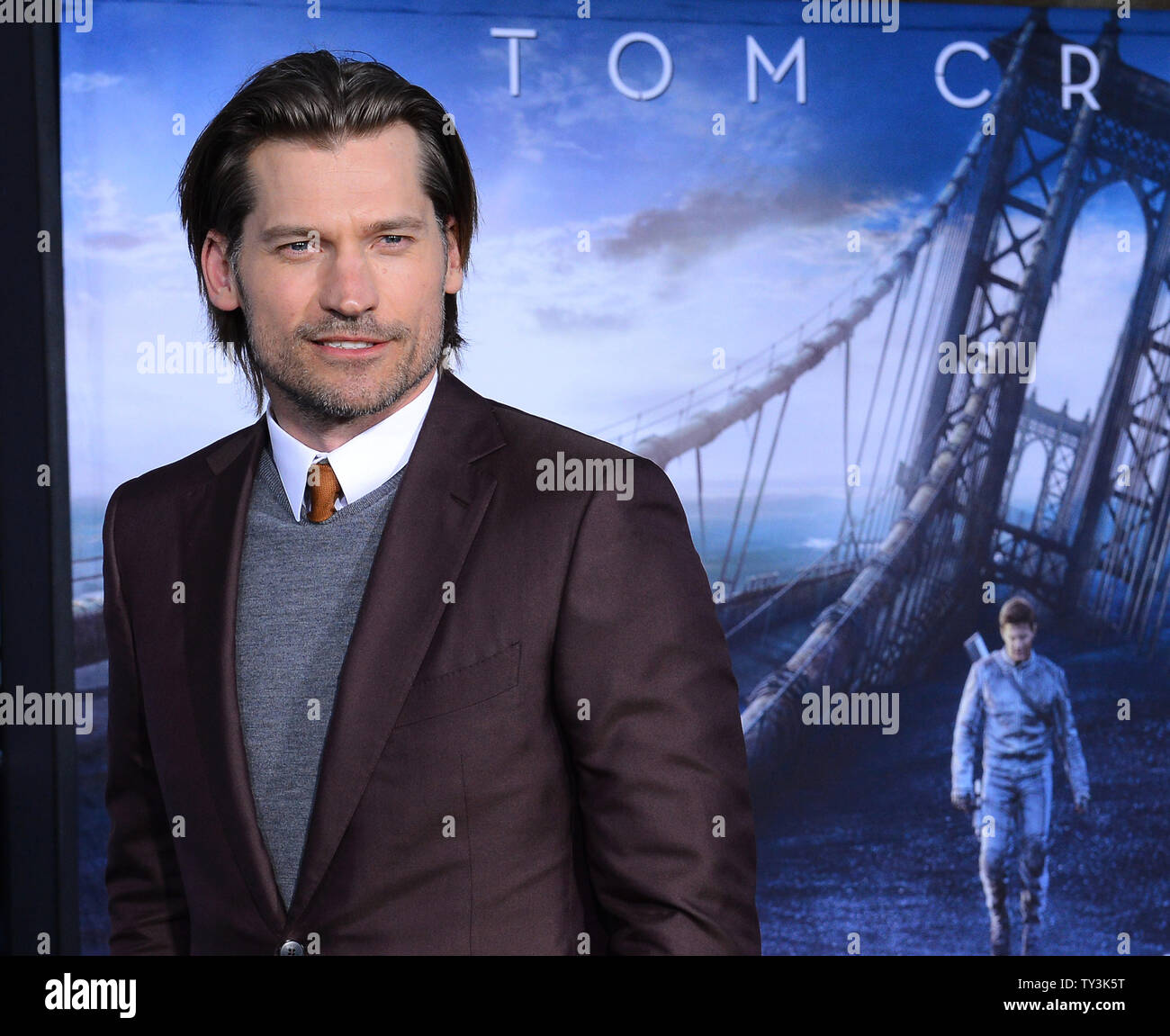 L'acteur danois Nikolaj Coster-Waldau, un acteur dans le film à suspense de science-fiction 'Oblivion', assiste à la première du film au Théâtre Dolby dans la section Hollywood de Los Angeles le 10 avril 2013. UPI/Jim Ruymen Banque D'Images