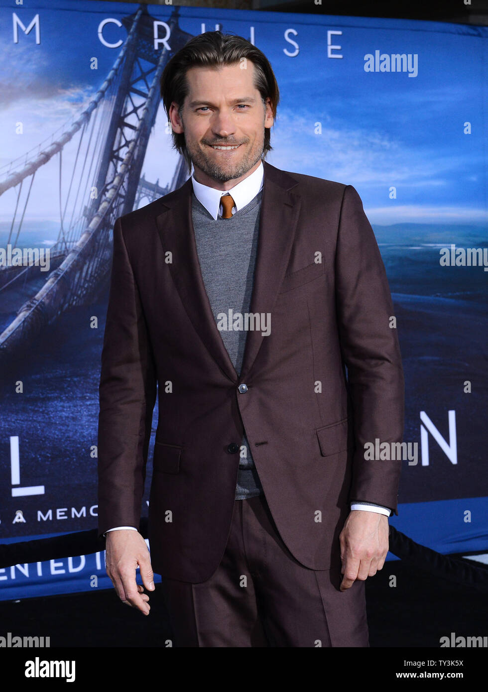 L'acteur danois Nikolaj Coster-Waldau, un acteur dans le film à suspense de science-fiction 'Oblivion', assiste à la première du film au Théâtre Dolby dans la section Hollywood de Los Angeles le 10 avril 2013. UPI/Jim Ruymen Banque D'Images