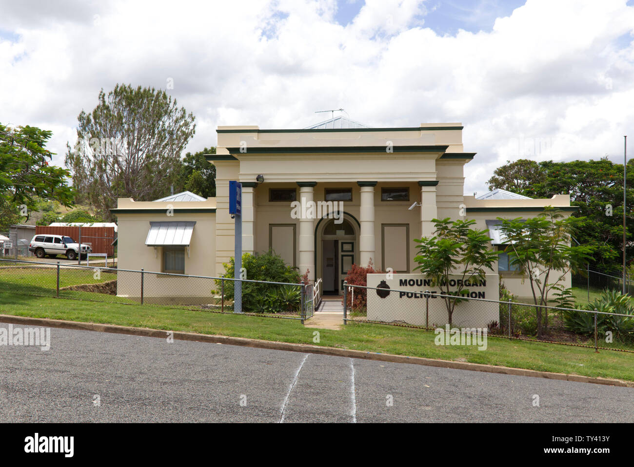 Mount Morgan Police Station (1900) un bâtiment de style néo-classique du Queensland Australie Mount Morgan Banque D'Images