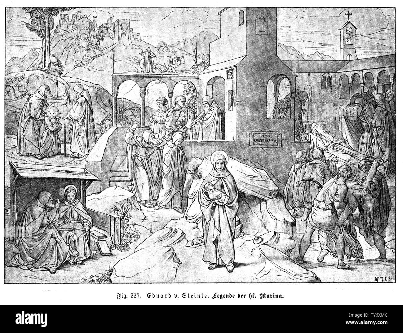 Christian illustration. Ancienne image Banque D'Images Christian illustration. Ancienne image Banque D'Images