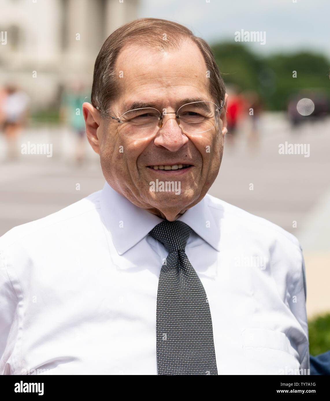 Représentant américain Jerry Nadler (D-NY) à un rassemblement à la capitale américaine pour le ', H.R.4 Vote Promotion Act de 2019'. Banque D'Images