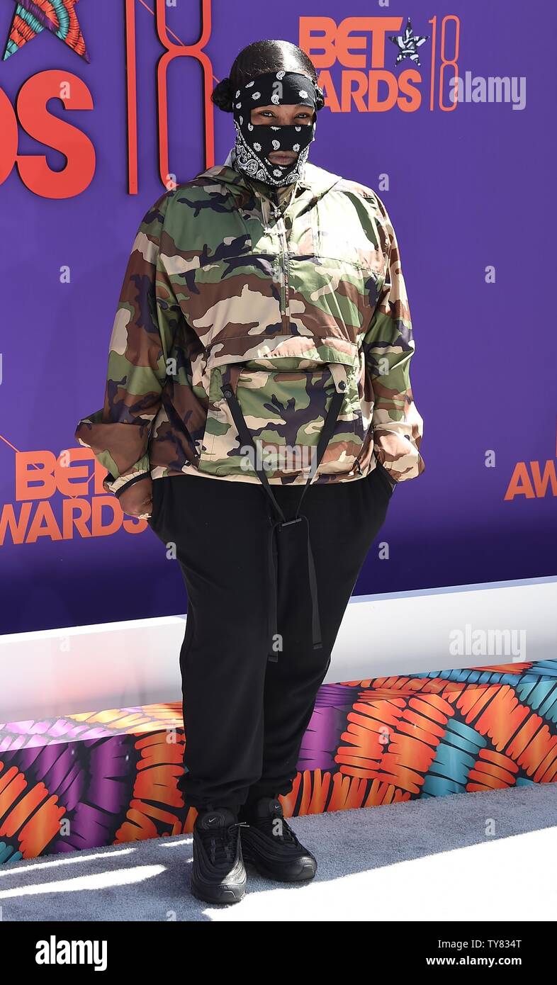 Leikeli rappeur47 assiste à la 18e conférence annuelle de Microsoft à BET Awards Theatre de Los Angeles le 24 juin 2018. La cérémonie célèbre les réalisations dans le domaine du divertissement et rend hommage à la musique, les sports, la télévision et les films publiés entre le 1er avril 2017 et le 31 mars 2018. Photo par Gregg DeGuire/UPI Banque D'Images