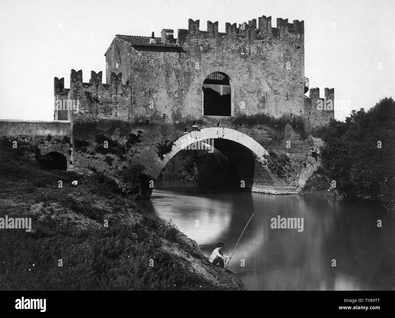 Rome, le ponte nomentano, 1910 Banque D'Images