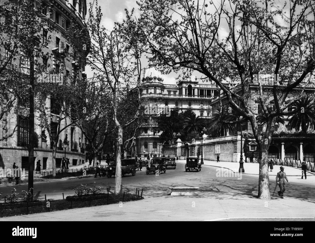 Via Veneto, Rome, 1931 Banque D'Images