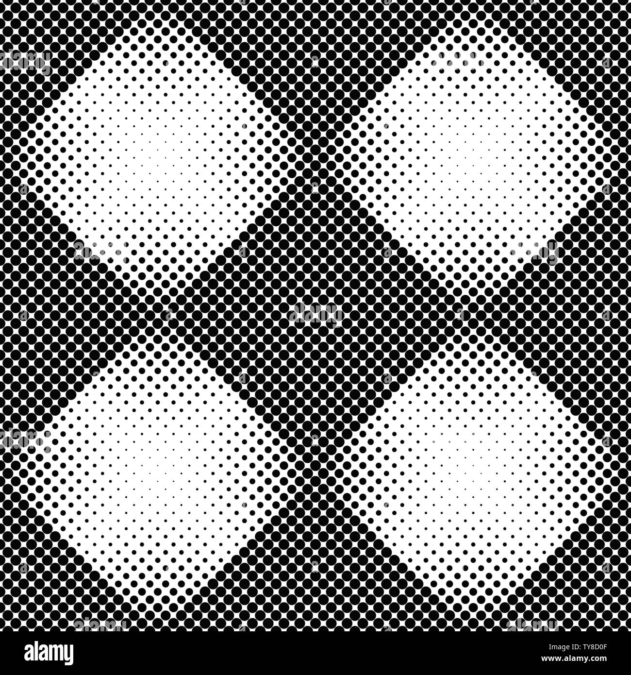 Cercle continu géométrique motif de fond - abstract vector illustration noir et blanc à partir de points Illustration de Vecteur