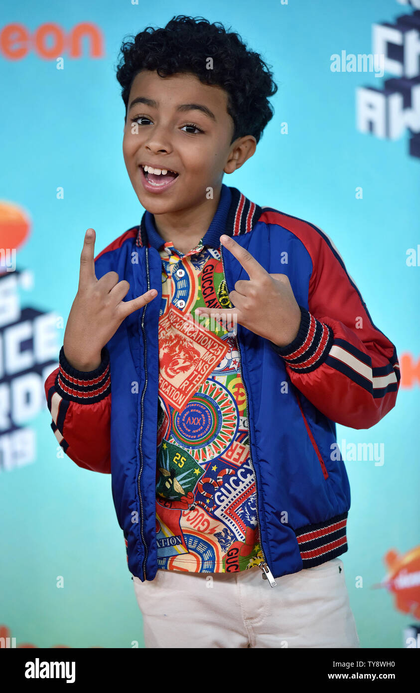 Abbaye Micah assiste à Nickelodeon's Kids' Choice Awards 2019 à USC Galen Center de Los Angeles, Californie le 23 mars 2019. Photo de Chris Chew/UPI Banque D'Images