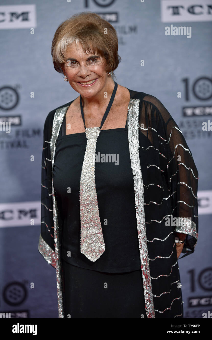 Sara Karloff, fille de feu l'acteur Boris Karloff, arrive pour la 10ème édition du Festival du film classique TCM soirée d'ouverture 'Quand Harry rencontre Sally" au théâtre chinois de Grauman à Los Angeles, Californie le 11 avril 2019. Photo de Chris Chew/UPI Banque D'Images