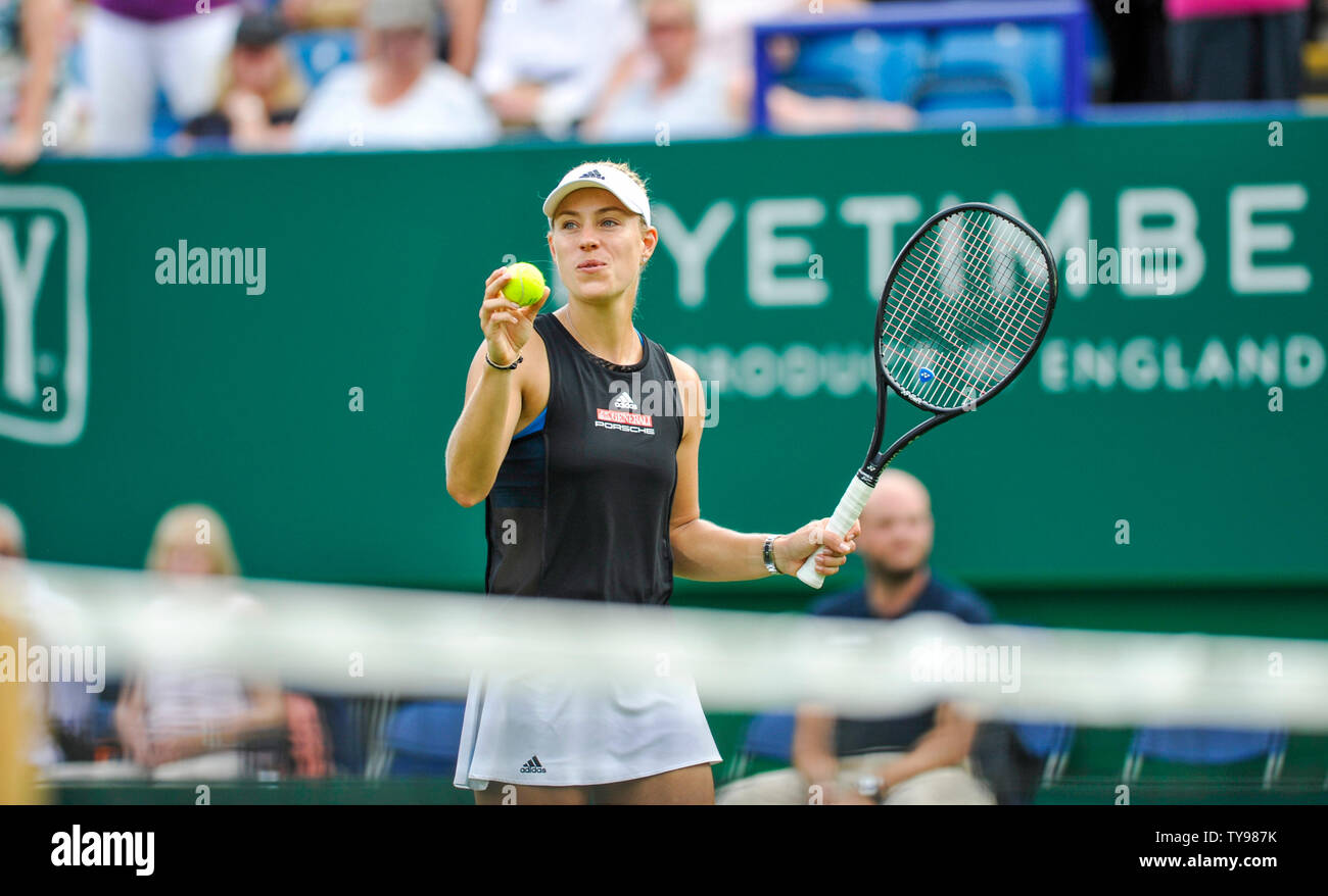 Eastbourne UK 25 juin 2019 - Angélique Kerber d'Allemagne pendant son match avec Sam Stosur de l'Australie à la vallée de la nature qui a eu lieu le tournoi international de tennis du Devonshire Park à Eastbourne Banque D'Images
