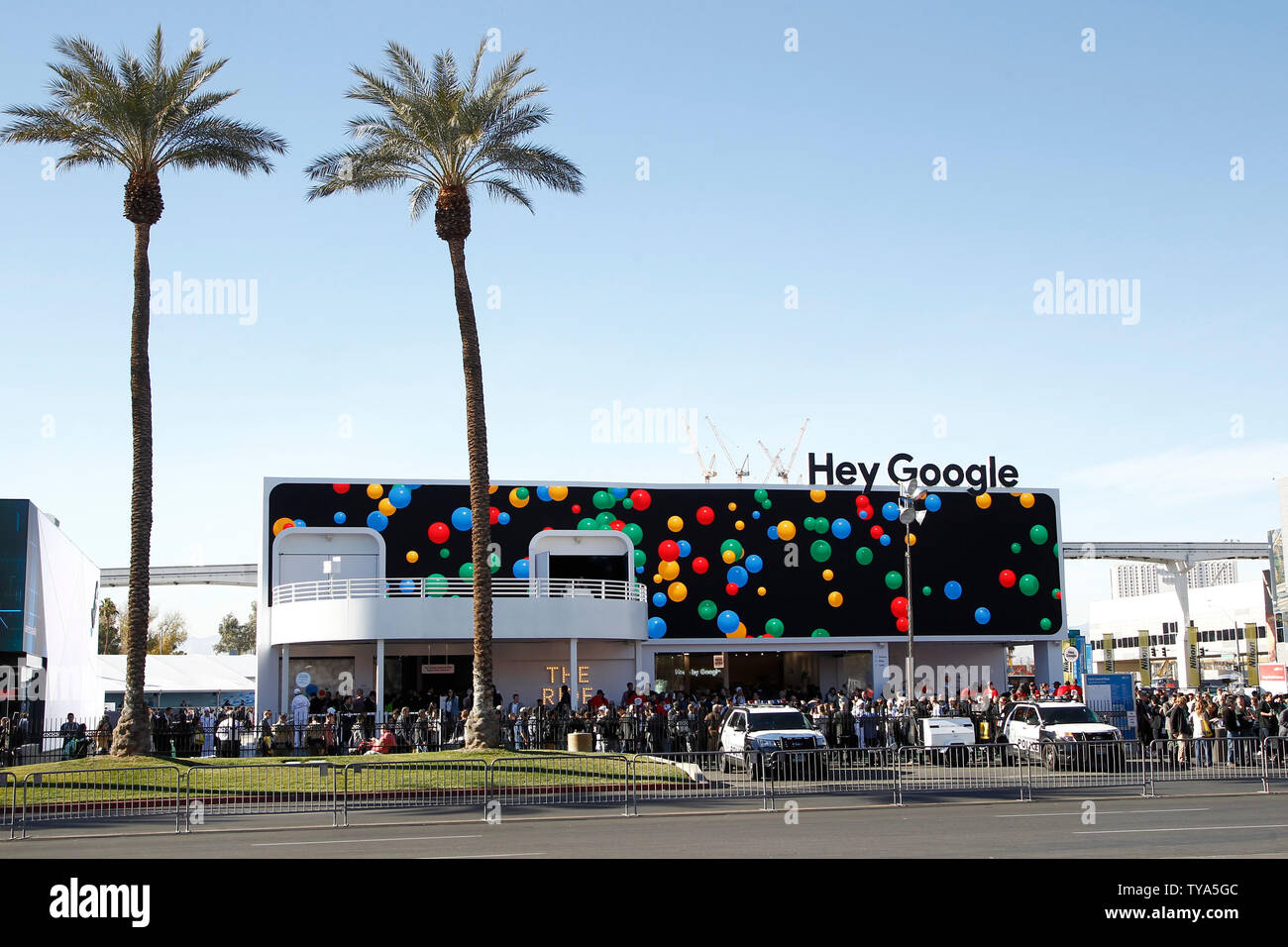Une vue de la Chambre 'Google' Booth sur l'affichage à l'International CES 2019, au centre des congrès de Las Vegas à Las Vegas, Nevada, le 9 janvier 2019. Photo de James Atoa/UPI Banque D'Images