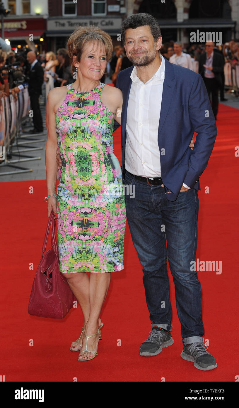 L'actrice britannique Lorraine Ashbourne et son mari l'acteur britannique Andy Serkis assister à la première mondiale de 'Diana' à l'Odeon Leicester Square à Londres le 5 septembre 2013. UPI/Paul Treadway Banque D'Images