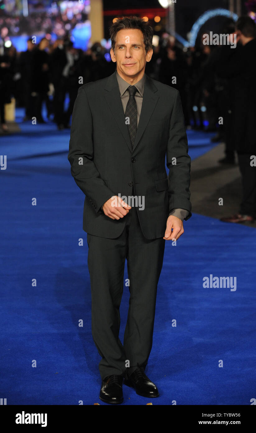 L'acteur américain Ben Stiller assiste à la première européenne de "La Nuit au musée : Secret de la tombe" à l'Empire Leicester Square à Londres le 15 décembre 2014. UPI/Paul Treadway Banque D'Images