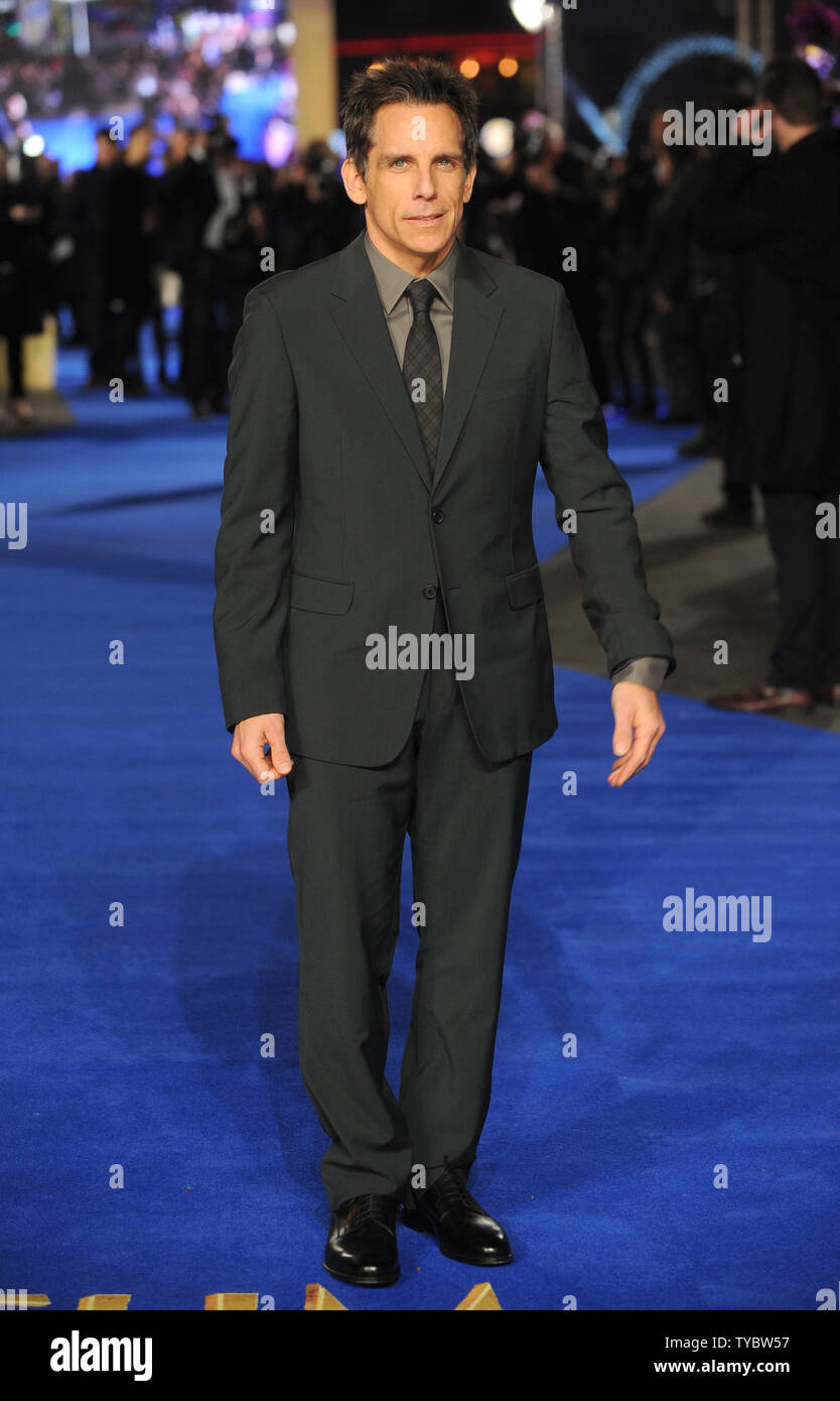 L'acteur américain Ben Stiller assiste à la première européenne de "La Nuit au musée : Secret de la tombe" à l'Empire Leicester Square à Londres le 15 décembre 2014. UPI/Paul Treadway Banque D'Images