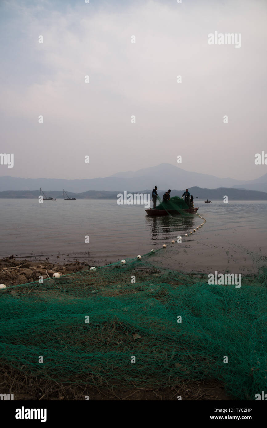 Lac Hengshan verrou à ressort Banque D'Images