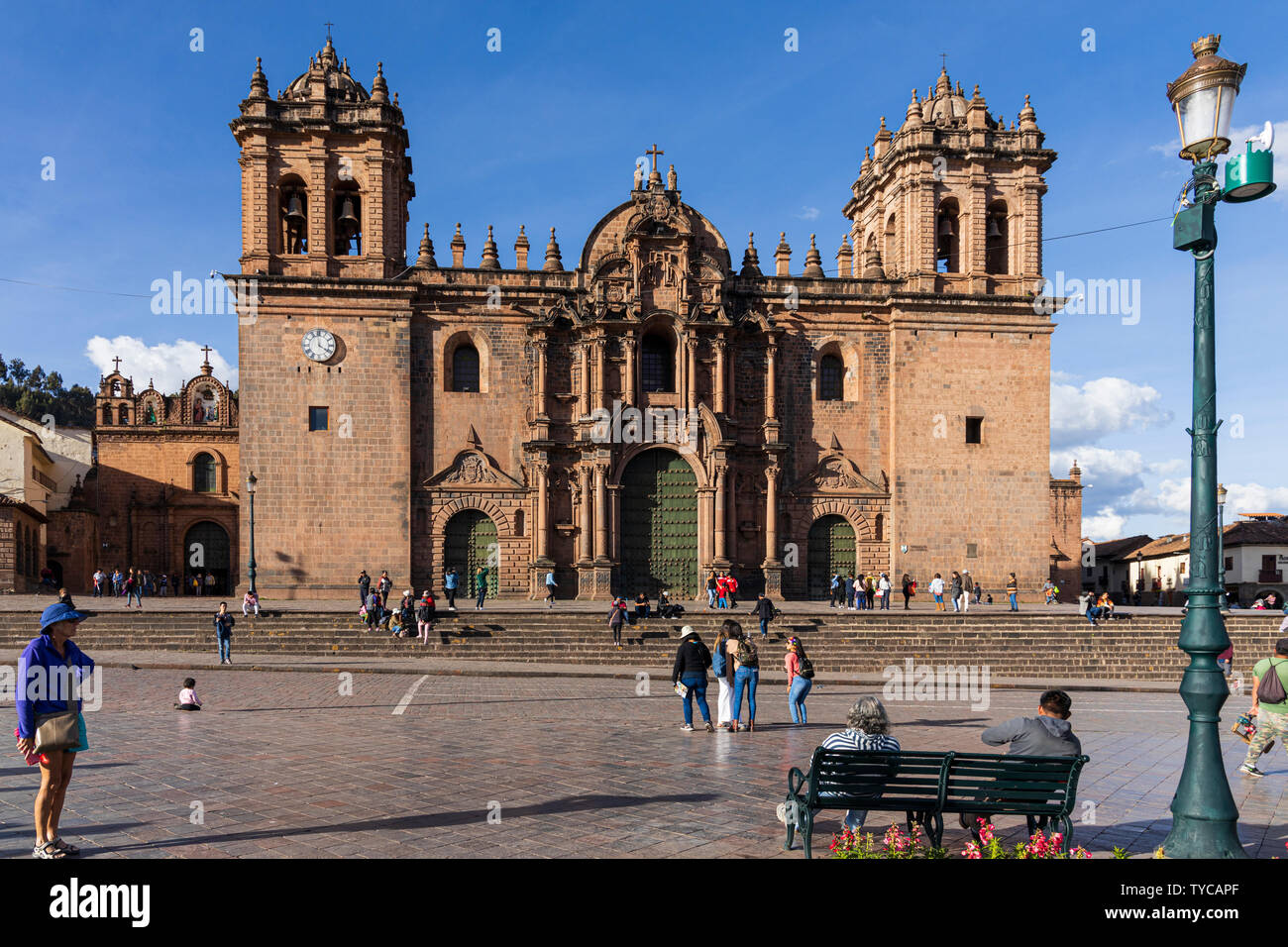 Cathédrale de la Plaza de Armas, la place principale, Cusco, Pérou, Amérique du Sud, Banque D'Images