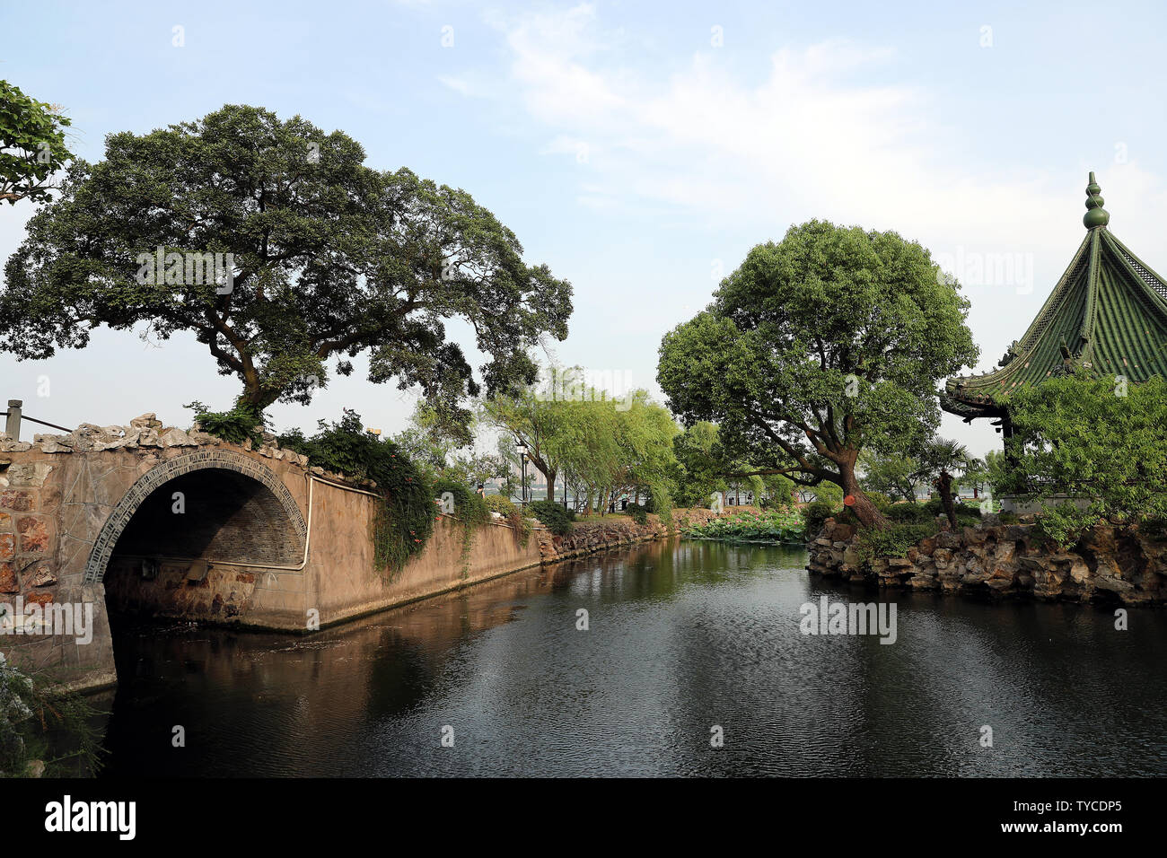 Décor de jardin Li, Wuxi, Jiangsu Province Banque D'Images