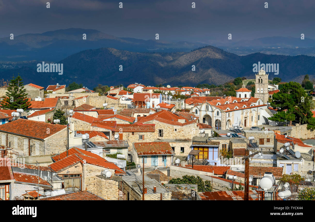 Bergdorf Pano Lefkara, Republik Zypern Banque D'Images