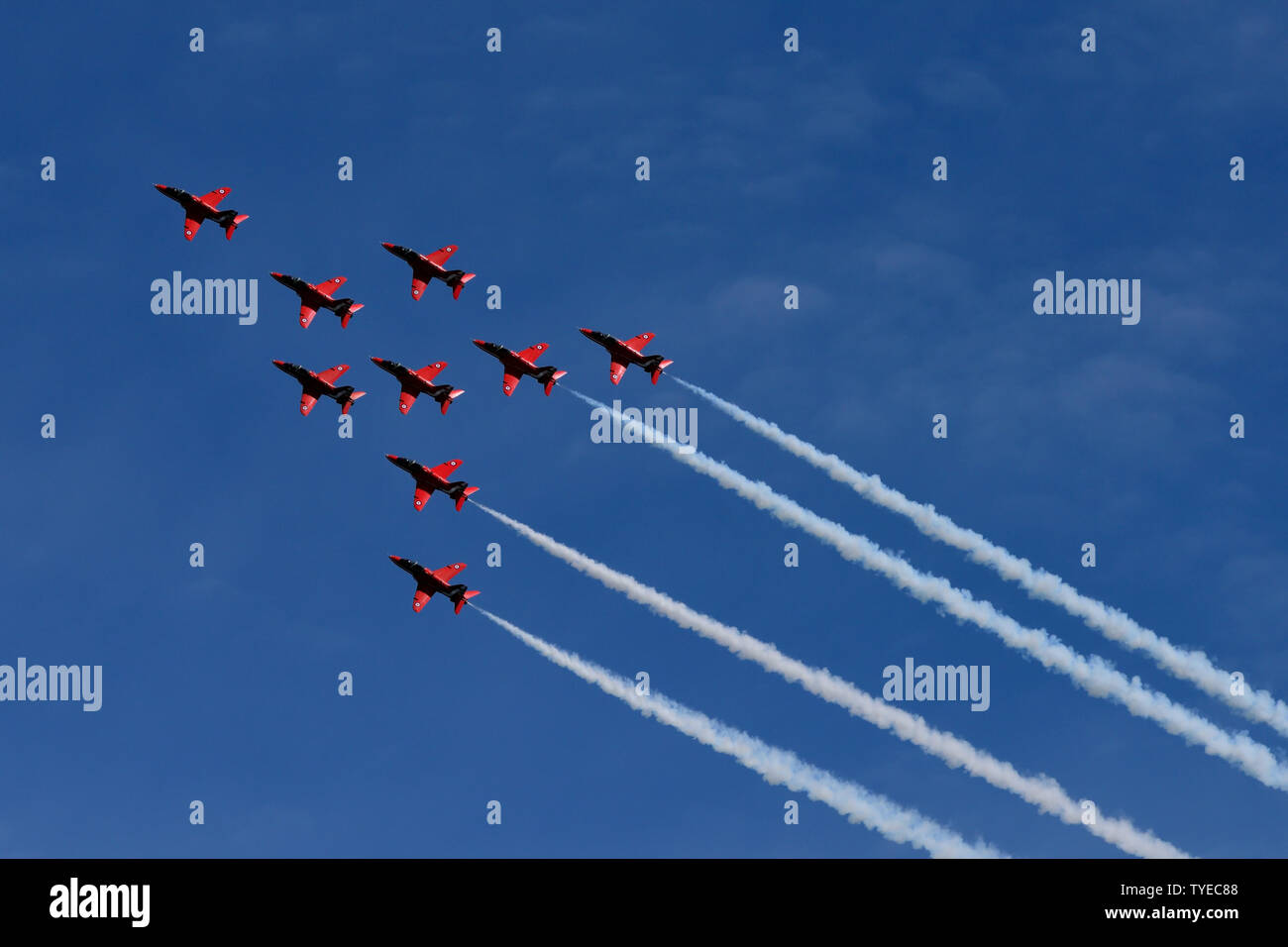 Les flèches rouges à Torbay Air show 2019 Banque D'Images