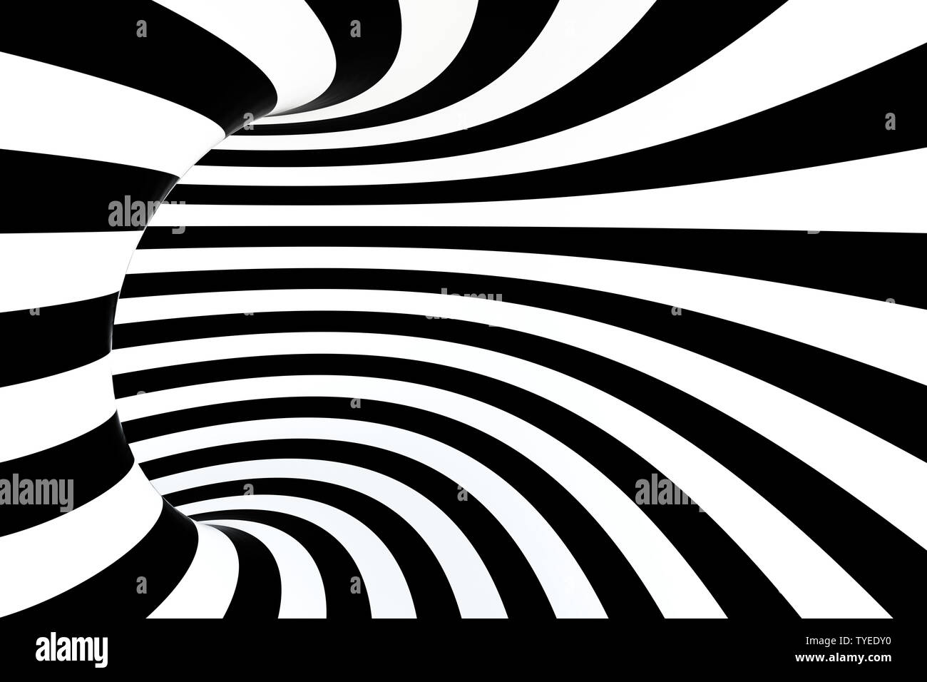 Bande noir et blanc,lignes répétitives,3d rendering, calculateur digital background Banque D'Images