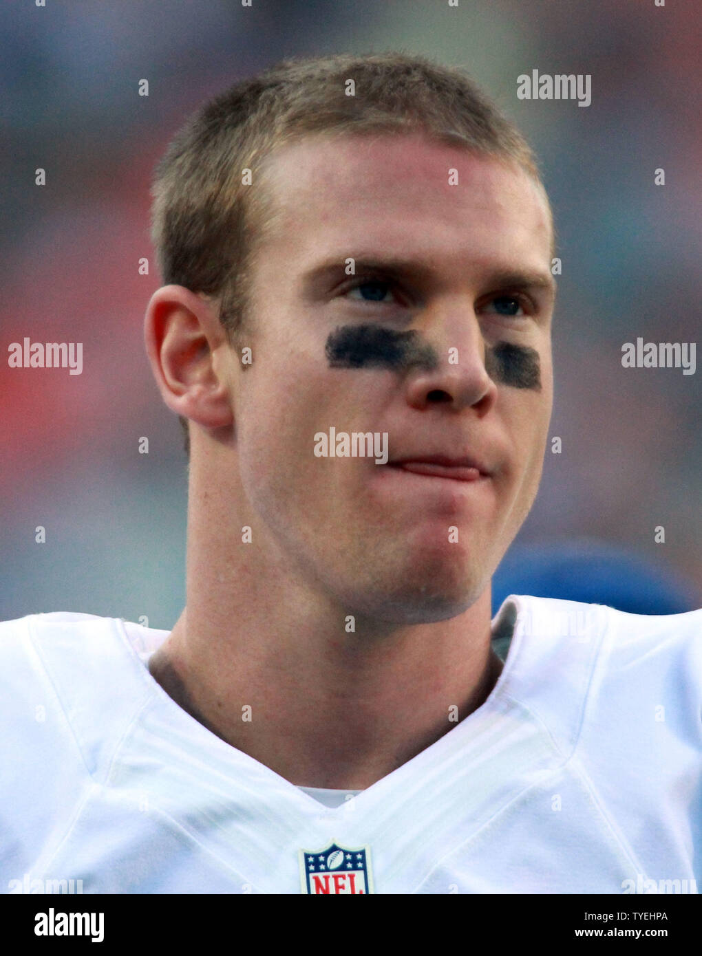 Miami Dolphins QB Ryan Tannenhill montres l'action sur le terrain contre les Chargers de San Diego au premier semestre au Sun Life Stadium de Miami, Floride le 17 novembre 2013. UPI/Susan Knowles Banque D'Images