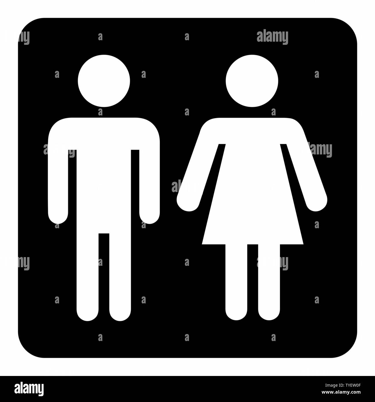 Illustration de l'homme et de la femme icône sur fond sombre Illustration de Vecteur