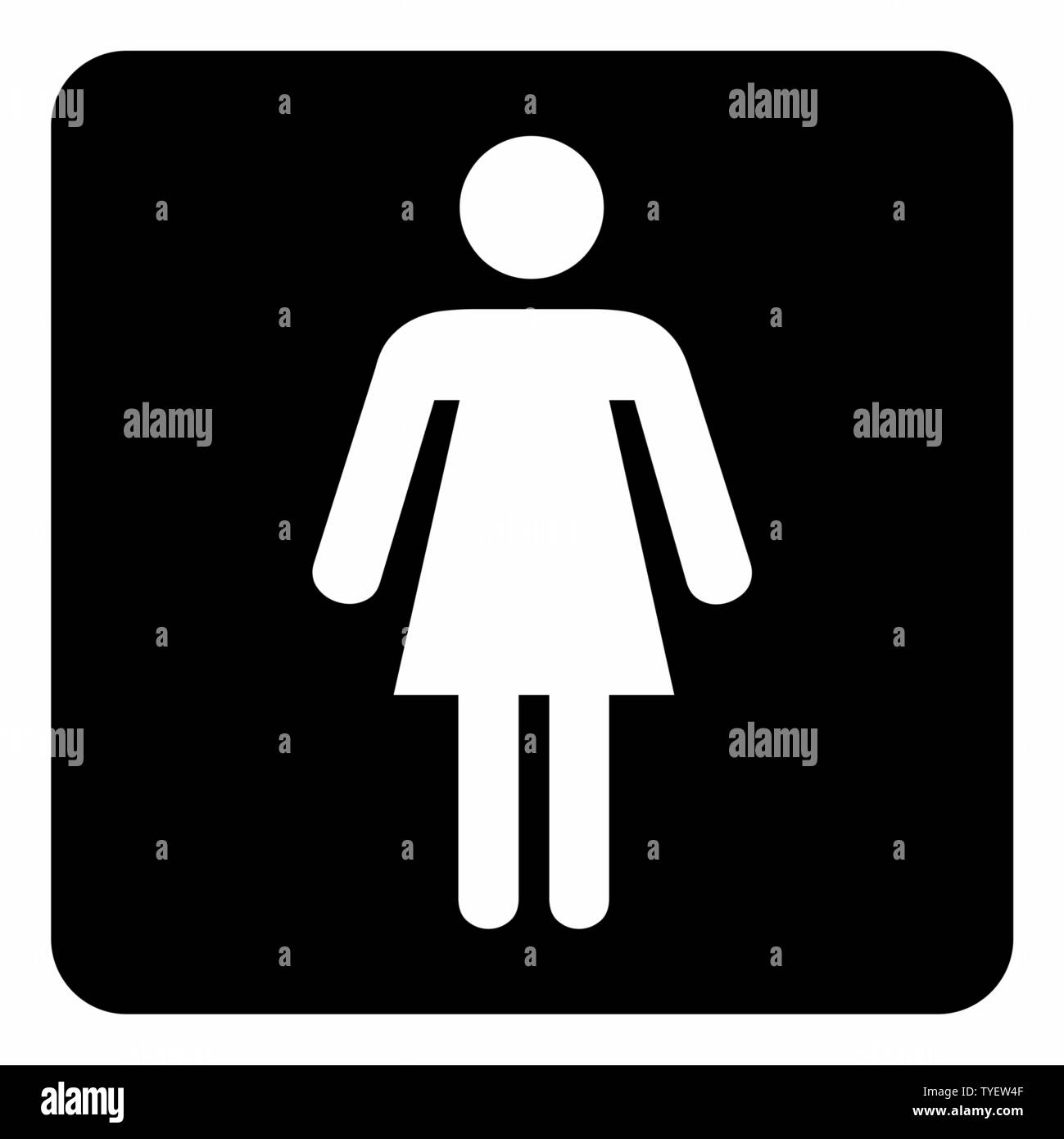 Illustration de la femme icône sur fond sombre Illustration de Vecteur