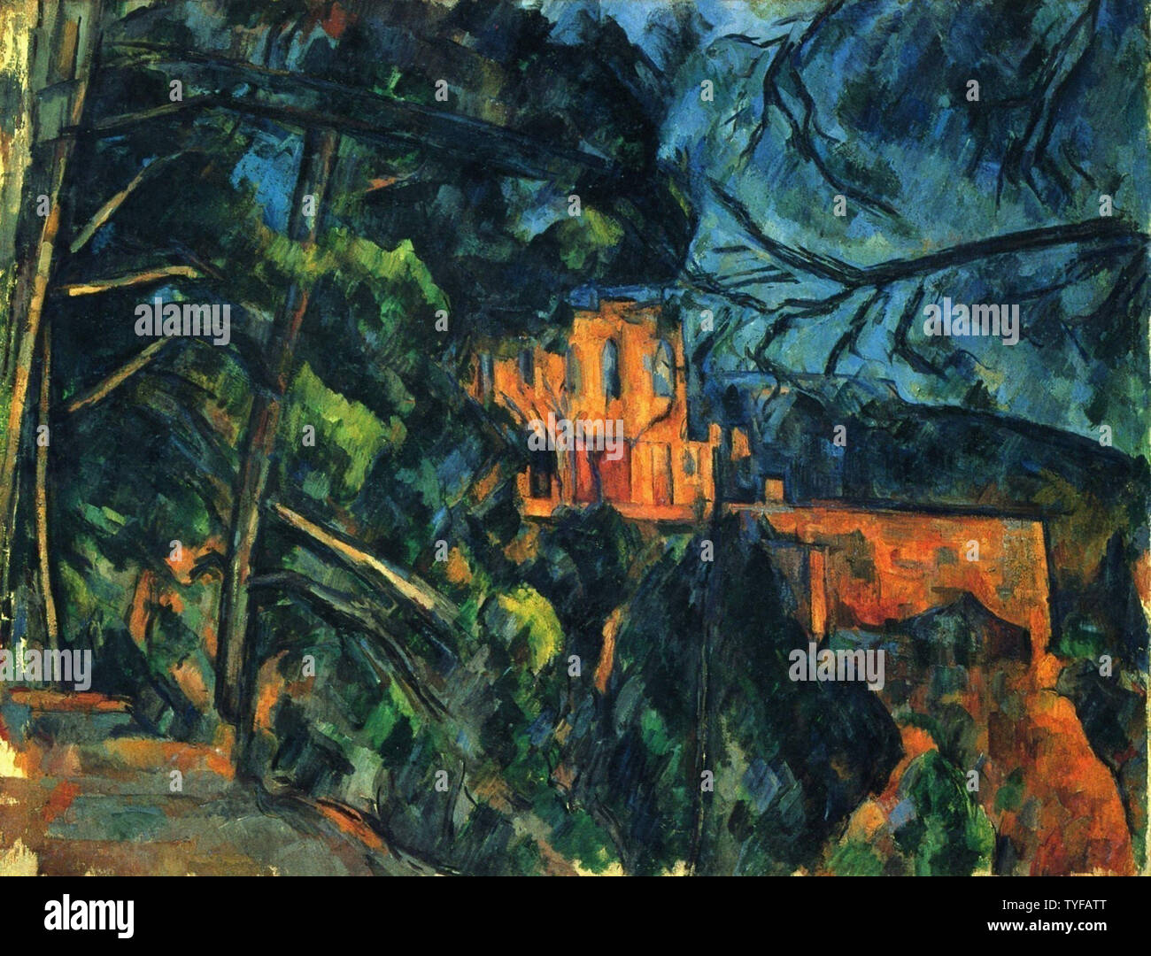 Paul Cézanne - Château noir 1900 Banque D'Images