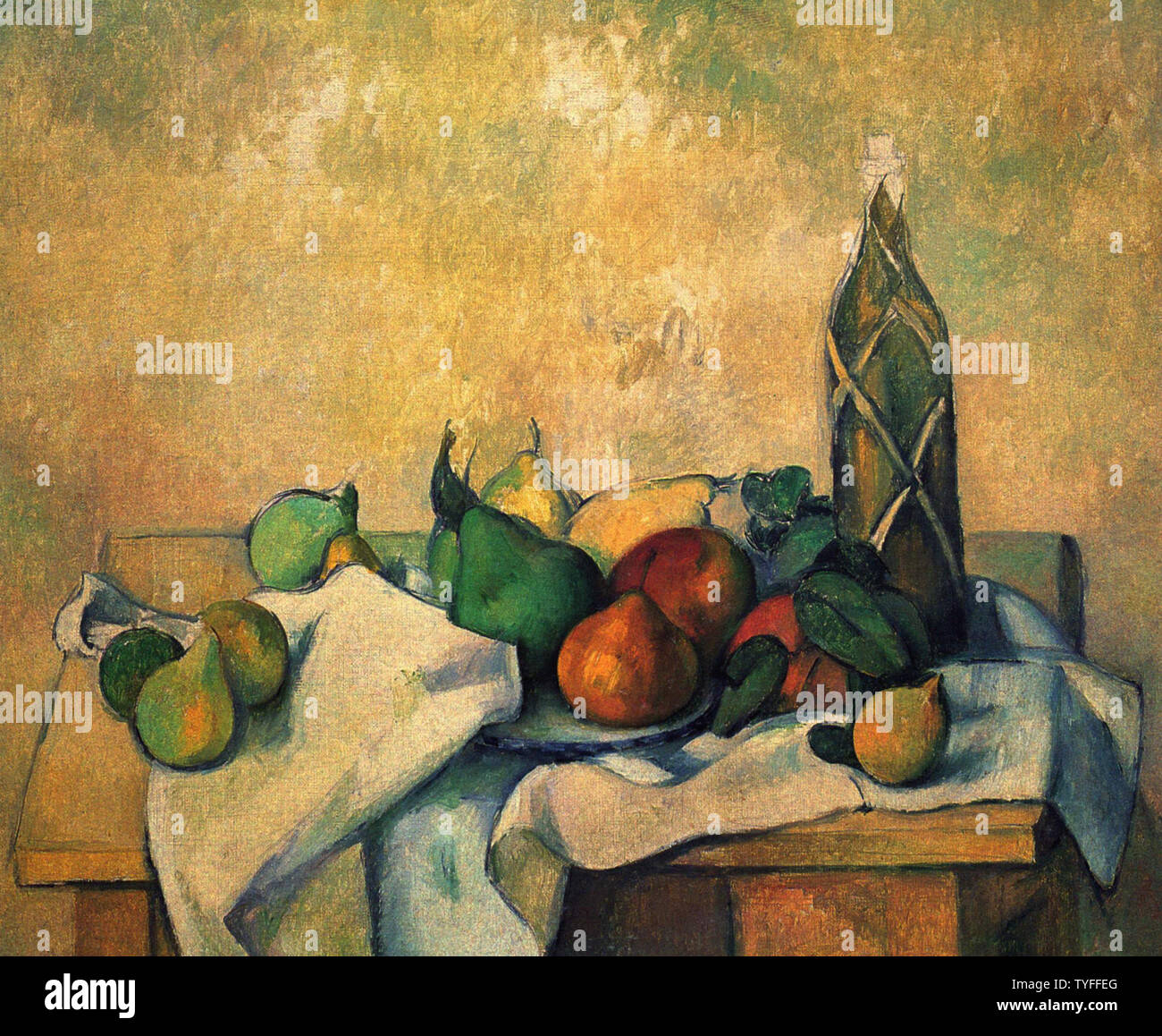 Paul Cézanne - Nature Morte Bouteille Rhum 1890 Banque D'Images