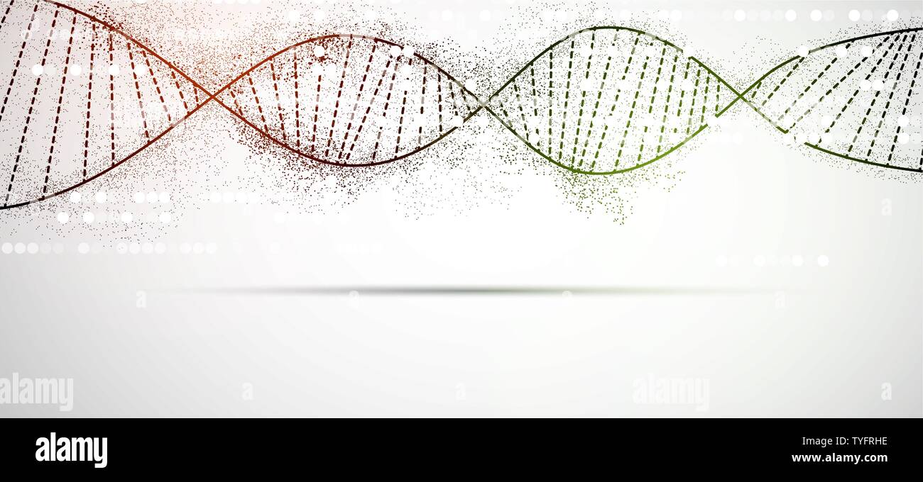 Résumé de l'ADN. Concept médical scientifique. Futuristic background. La structure des molécules de fer Illustration de Vecteur