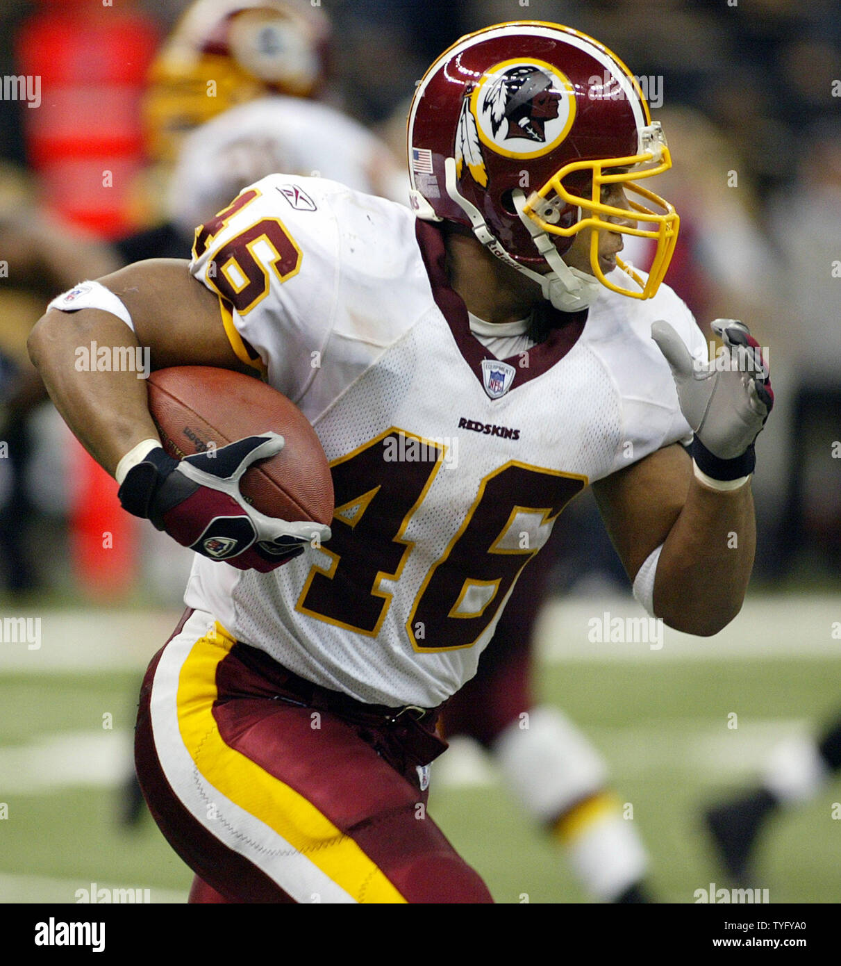 Redskins de Washington runningback Ladell Betts (46) a 119-mètres sur 22 tentatives contre les New Orleans Saints au Louisiana Superdome à la Nouvelle Orléans le 17 décembre 2006. (Photo d'UPI/A.J. Sisco) Banque D'Images