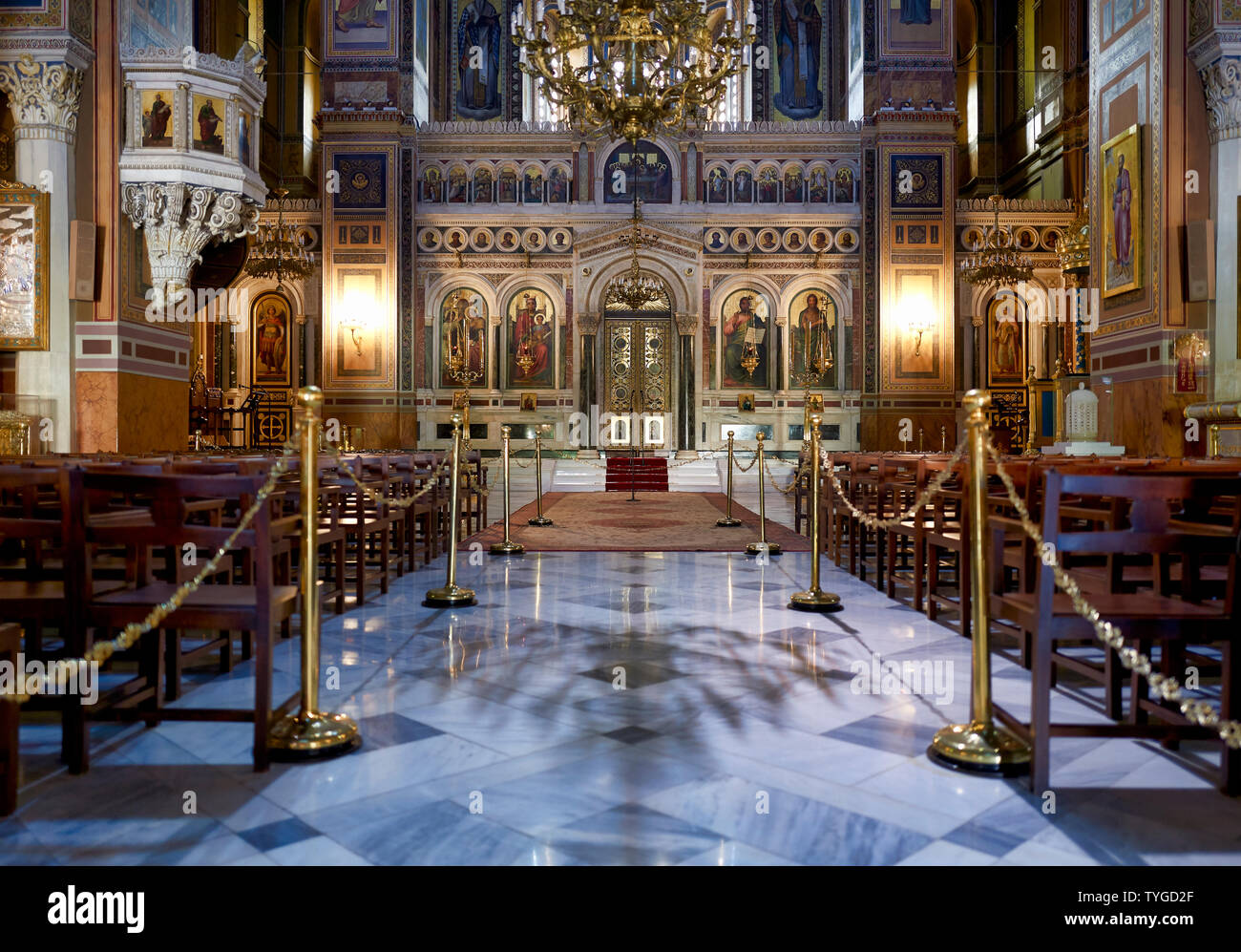 Athènes Grèce. La Cathédrale de Metropolis Banque D'Images