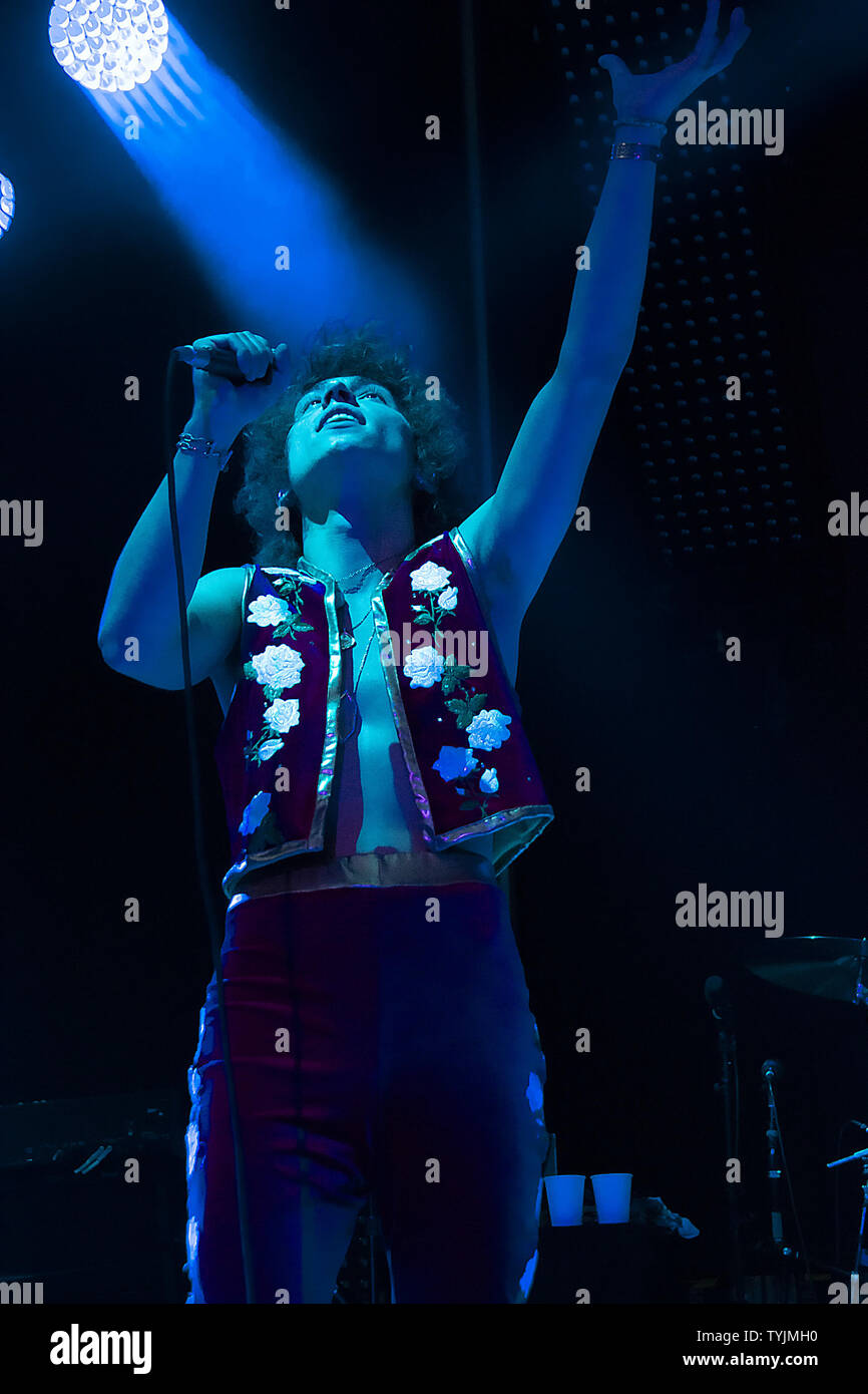 Greta Van Fleet effectuer à Forest Hill Stadium NYC avec : Greta Van Fleet Où : NYC, New York, United States Quand : 26 mai 2019 Credit : Patricia Schlein/WENN.com Banque D'Images