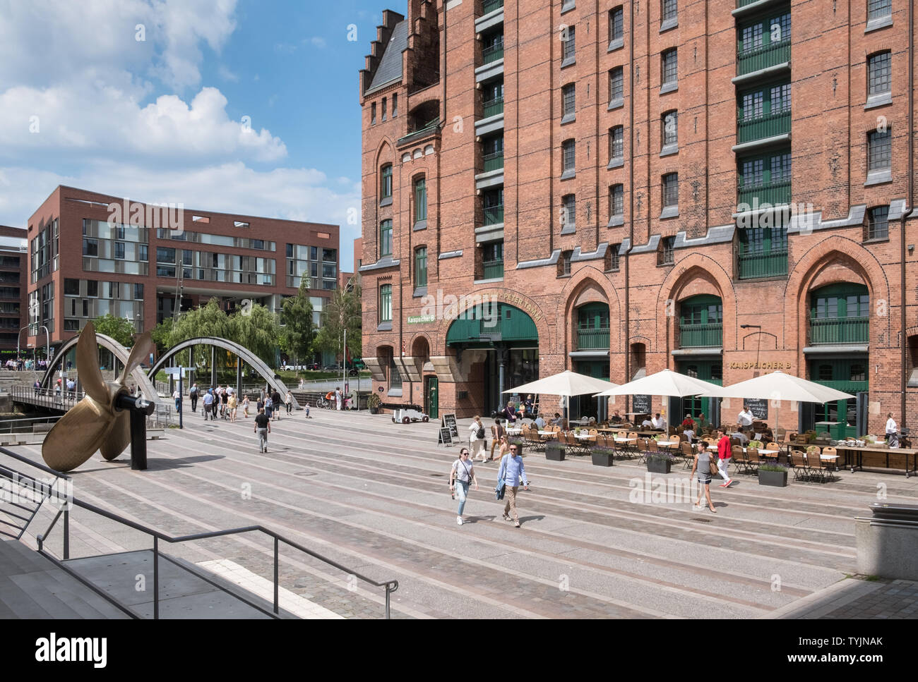 Historique d'entrepôts Speicherstadt, bâtiments, Hambourg, Allemagne Banque D'Images